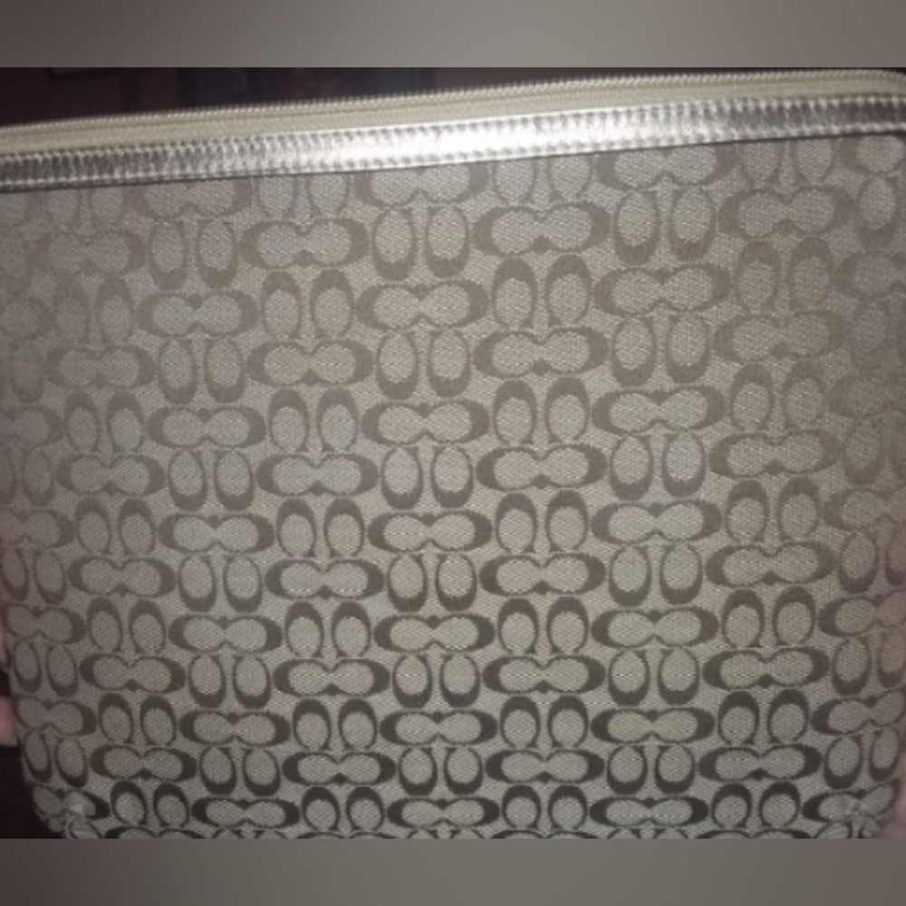 Coach Beige Signature IPAD Case